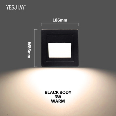 Fali lámpa Led lépcsős lámpák vízálló kültéri láblámpa süllyesztett saroklámpa külső kert 3W 6W világítás AC85-265v