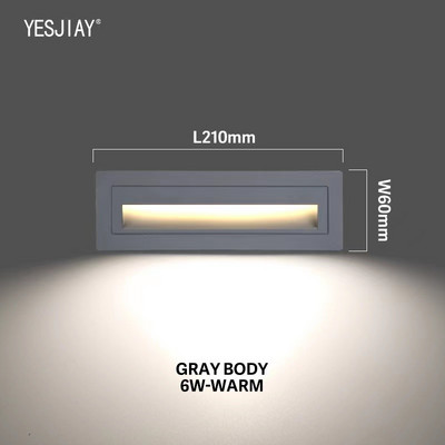 Fali lámpa Led lépcsős lámpák vízálló kültéri láblámpa süllyesztett saroklámpa külső kert 3W 6W világítás AC85-265v