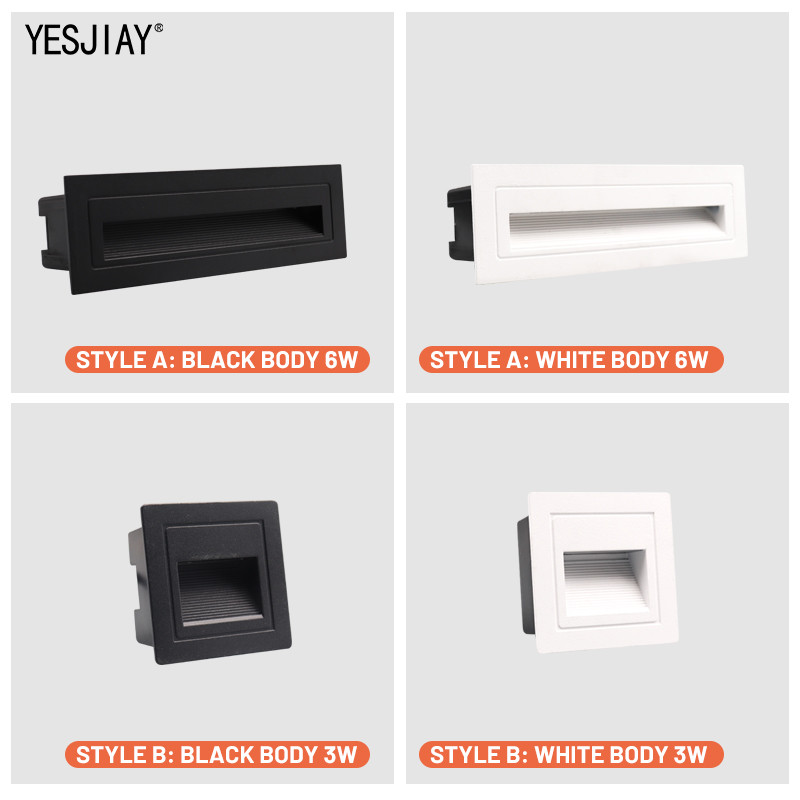 Fali lámpa Led lépcsős lámpák vízálló kültéri láblámpa süllyesztett saroklámpa külső kert 3W 6W világítás AC85-265v