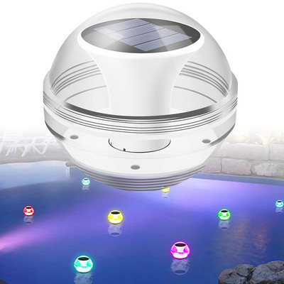 Saules ūdens pludiņa gaisma zemūdens bumbiņu darbināma krāsu maināma peldbaseina ballītes nakts gaisma pagalma dīķa dārza lampai JAUNUMS