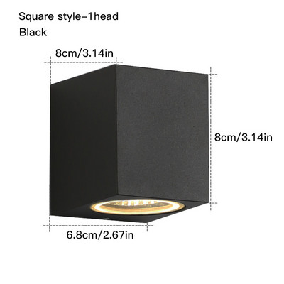 Vízálló beltéri kültéri Led fali lámpák 3W/6W LED alumínium fali lámpa Kerti lámpák Modern fali lámpák tornácos lámpafal