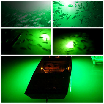 AC/DC 12-24V LED подводна светлина 13W IP65 Външна водоустойчива потопяема лампа за риболов Multi-With Switch Бяла Зелена Синя светлина