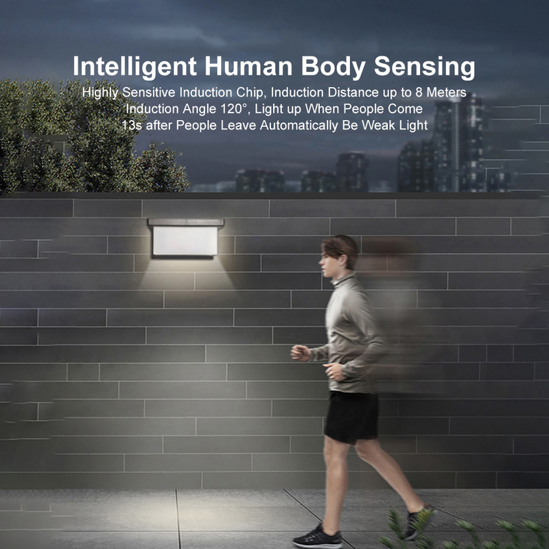 60LED napelemes LED fali lámpák kültéri 3 módú mozgásérzékelős vízálló otthoni kert ajtó tájház udvari dekorációs lámpa