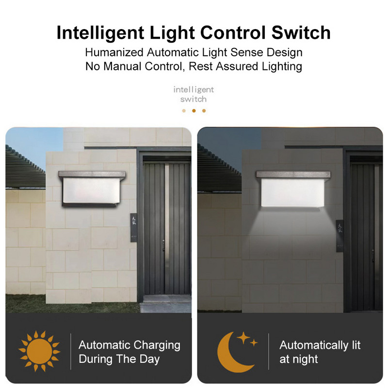 60LED napelemes LED fali lámpák kültéri 3 módú mozgásérzékelős vízálló otthoni kert ajtó tájház udvari dekorációs lámpa