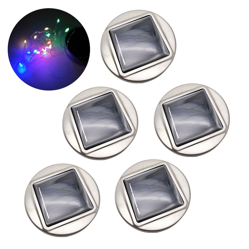 5 vnt Žibintų dovanos Saulės šviesa Mūrinis stiklainio dangtelis Neperšlampamas vakarėlis lauko sodo dekoras 20 LED Vestuvių stygos naktinės lempos fėja