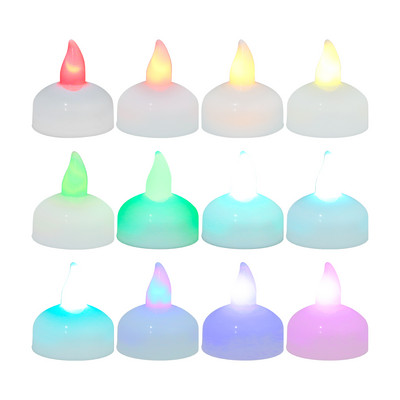 Vodootporna plutajuća svjetiljka za čajnu svjetiljku od 12 komada za kadu za kupanje u bazenu, svjetiljka za bazen s treperećom svijećom bez plamena