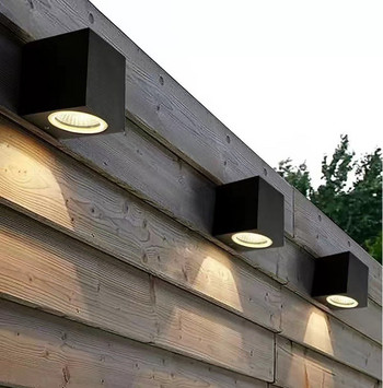 3W 6W Модерна проста креативна външна водоустойчива стенна лампа LED външни дворни лампи порта лампа тераса балкон градинска лампа