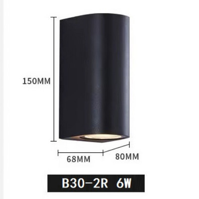 3W 6W Šiuolaikinis paprastas kūrybingas neperšlampamas sieninis lauko šviestuvas LED lauko kiemo lempos vartų lempos terasos balkono sodo lempos