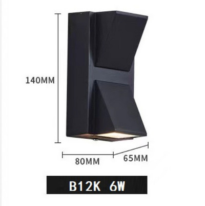 3W 6W Šiuolaikinis paprastas kūrybingas neperšlampamas sieninis lauko šviestuvas LED lauko kiemo lempos vartų lempos terasos balkono sodo lempos