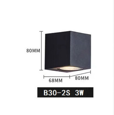 3W 6W Šiuolaikinis paprastas kūrybingas neperšlampamas sieninis lauko šviestuvas LED lauko kiemo lempos vartų lempos terasos balkono sodo lempos