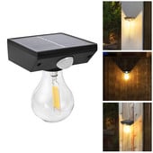 Bec solar cu LED Lanternă cu senzor de mișcare Lampă de perete în aer liber, impermeabilă, pentru veranda, lumina solară pentru perete, pentru decorare pentru grădină
