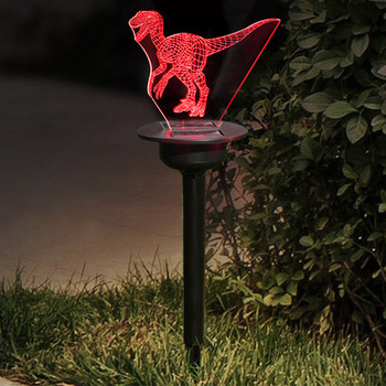 Solar Light 3D Illusion Lamp Αδιάβροχο LED Landscape Lighting Heart Owl Φώτα κήπου εξωτερικού χώρου για Pathway Walkway Patio Yard