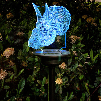 Слънчева светлина 3D илюзионна лампа Водоустойчива LED ландшафтно осветление Сърце на бухал Външни градински светлини за пътека, пътека, вътрешен двор