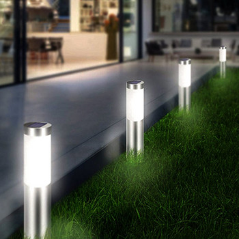 LED външни слънчеви лампи за тревни площи Светлини за пътеки Водоустойчиви лампи Улично осветление за градинска декорация Светлини за пътеки със слънчево захранване
