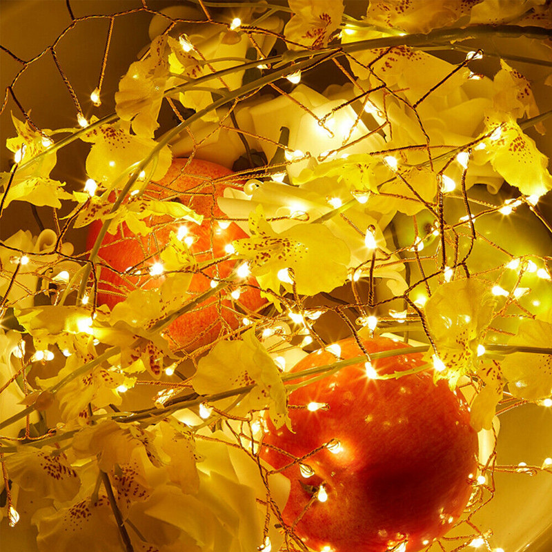 Peardes LED stīgu gaismas Ūdensizturīgas tālvadības pults Garland Cluster Fairy Lights Kāzu ballīte Ziemassvētku mājas rotājumi