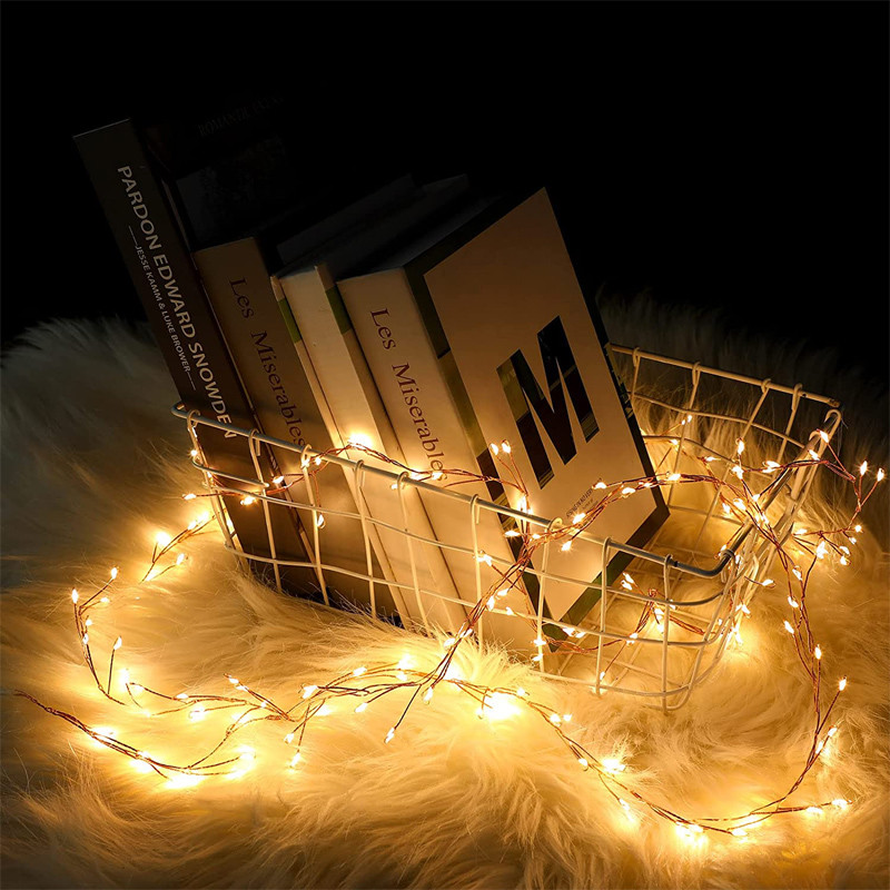 Peardes LED stīgu gaismas Ūdensizturīgas tālvadības pults Garland Cluster Fairy Lights Kāzu ballīte Ziemassvētku mājas rotājumi