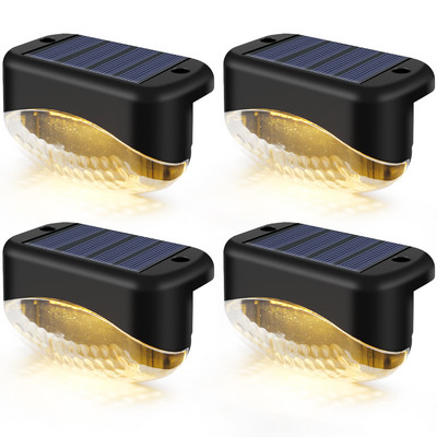 4 gab Saules LED gaisma āra dārza apgaismojumam IP65 āra dārza apgaismojuma saules bateriju lampa silta gaisma ar saules enerģiju darbināma dekoratīvā gaisma