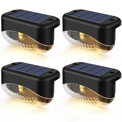 4 gab Saules LED gaisma āra dārza apgaismojumam IP65 āra dārza apgaismojuma saules bateriju lampa silta gaisma ar saules enerģiju darbināma dekoratīvā gaisma