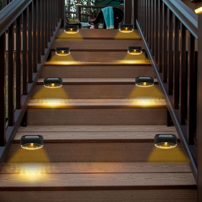 4 gab Saules LED gaisma āra dārza apgaismojumam IP65 āra dārza apgaismojuma saules bateriju lampa silta gaisma ar saules enerģiju darbināma dekoratīvā gaisma