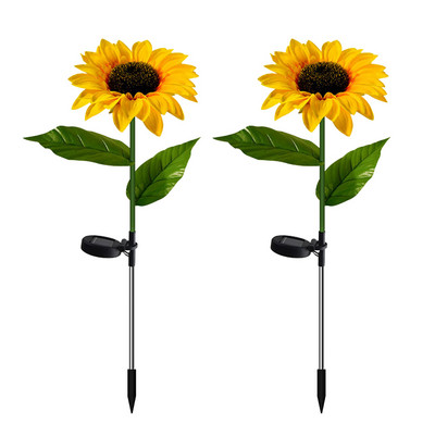 Napenergiával működő kerti lámpák kültéri napraforgó lámpák LED-es napenergiával működő lámpák teraszhoz, gyephez, kerti udvarhoz, utak díszítéséhez