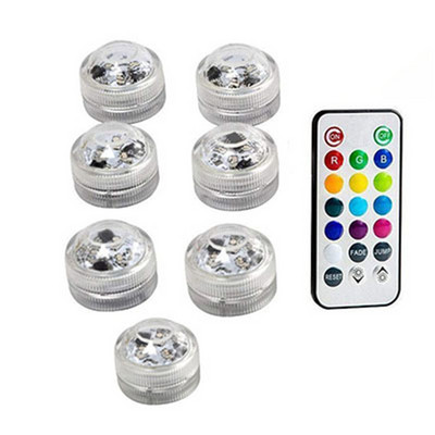 IP68 ūdensnecaurlaidīgs RGB iegremdējamais apgaismojums ar akumulatoru darbināms LED zemūdens gaismas vāzes bļoda āra dārza ballīšu dekorēšanai nakts lampa