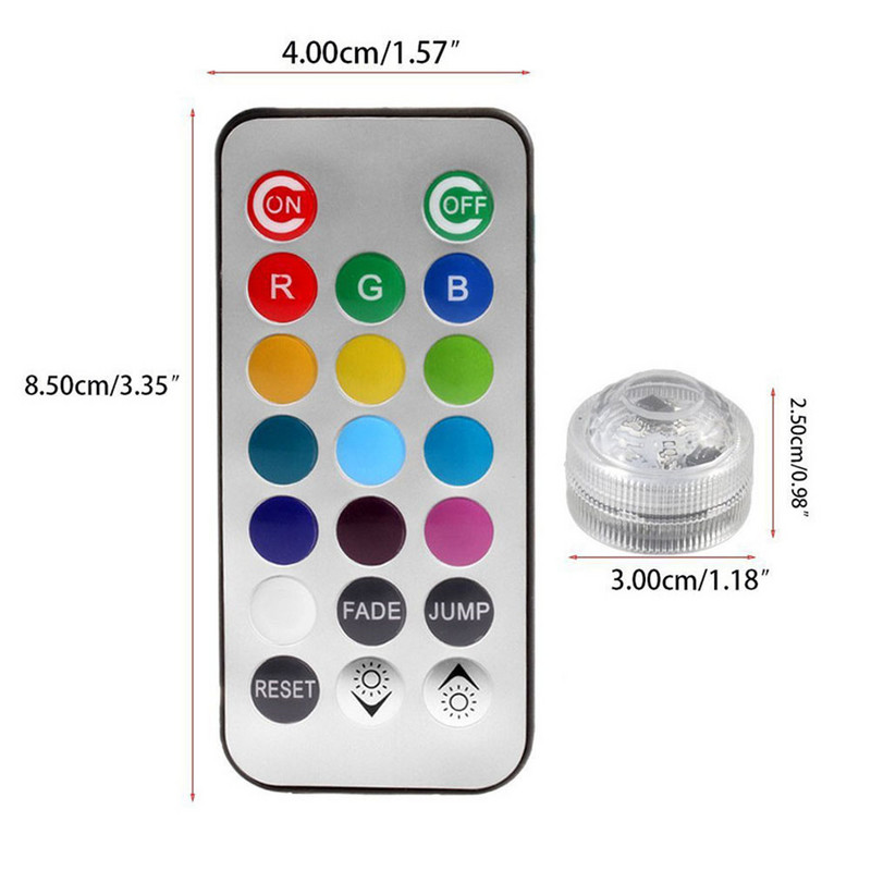 IP68 ūdensnecaurlaidīgs RGB iegremdējamais apgaismojums ar akumulatoru darbināms LED zemūdens gaismas vāzes bļoda āra dārza ballīšu dekorēšanai nakts lampa