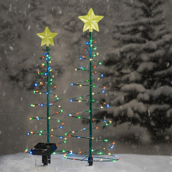 Solar Led Light Διακοσμήσεις εξωτερικού χώρου Χριστουγεννιάτικου δέντρου Solar Powered String Lights Πρωτοχρονιά 2023 Στολίδια Διακόσμηση κήπου Γιρλάντα