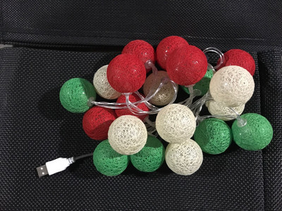 USB pamučna loptica LED svjetiljka Blagdanska svjetla Viseća ukrasna lampa Božićno vjenčanje Vrtna zabava Vanjska dekoracija Lanterna