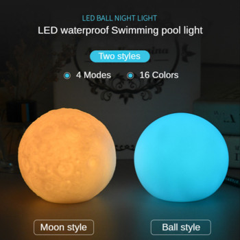 LED Πισίνα Πλωτό Φως Υποβρύχιο Φως Αδιάβροχο χρώμα RGB Φωτεινά νυχτερινά Φωτάκια Μπάλας Αξεσουάρ Εξωτερικής Πισίνας