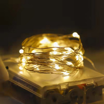 2M 3M 4M 5M 10M Led stīgu gaismas ūdensnecaurlaidīgas pasaku gaismas 3AA ar baterijām darbināmas Ziemassvētku kāzu ballītes dekorācijas vītne