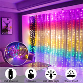 3M USB Rainbow String Light LED Fairy Girlland Light zavjese za blagdansku zabavu Novogodišnja božićna dekoracija Lampa za kućnu spavaću sobu