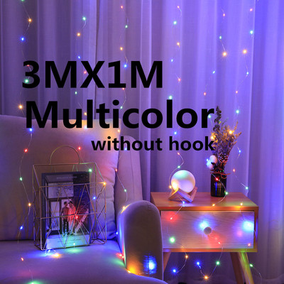 3M USB Rainbow String Light LED Fairy Girlland Light zavjese za blagdansku zabavu Novogodišnja božićna dekoracija Lampa za kućnu spavaću sobu