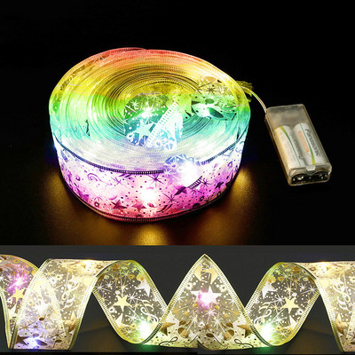 5M karácsonyi szalag tündér fényfüzér füzér fények karácsonyfadísz ünnepi világítás Navidad dekoráció esküvői dekor fény
