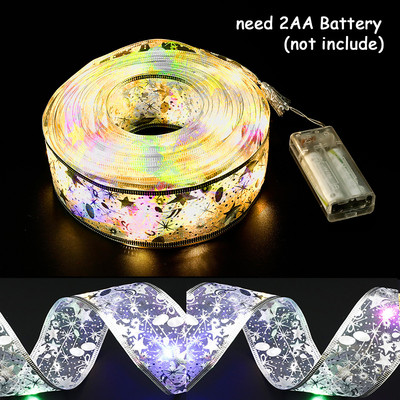 5M karácsonyi szalag tündér fényfüzér füzér fények karácsonyfadísz ünnepi világítás Navidad dekoráció esküvői dekor fény