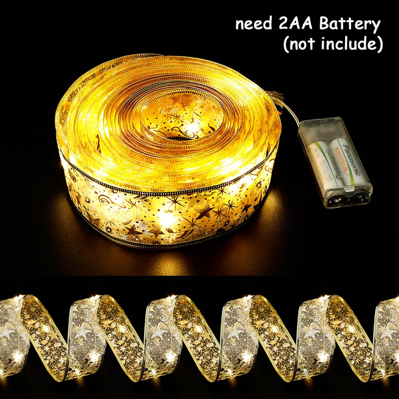 5M karácsonyi szalag tündér fényfüzér füzér fények karácsonyfadísz ünnepi világítás Navidad dekoráció esküvői dekor fény