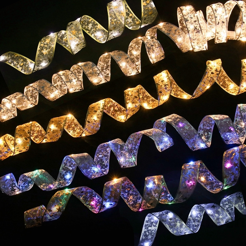 5M karácsonyi szalag tündér fényfüzér füzér fények karácsonyfadísz ünnepi világítás Navidad dekoráció esküvői dekor fény