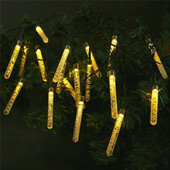 8M 40 LED napelemes fényfüzér jégcsap vízcsepp tündér fényfüzér kültéri vízálló kerti udvari napelemes lámpa