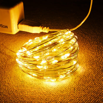 USB String Lights LED Αδιάβροχα Fairy Lights για Χριστουγεννιάτικο Δέντρο Γαμήλιο πάρτι Γιορτινή κρεβατοκάμαρα γιρλάντα επιτραπέζια διακόσμηση σπιτιού