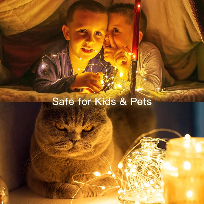 Ar USB darbināmas LED stīgu gaismas Ūdensnecaurlaidīgas pasaku gaismas Ziemassvētku eglīšu ballītei Kāzu svētkiem Guļamistabas vītnes galda mājas dekors