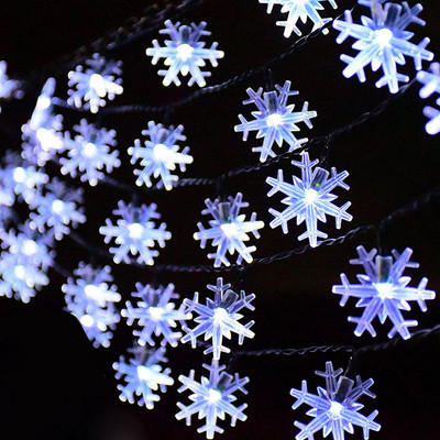 3M 4M sniegpārsliņu LED aizkaru virtenes gaismas pasaku gaismas svētku gaismas diodes vītnes Jaungada Ziemassvētku rotājumi Noel Navidad