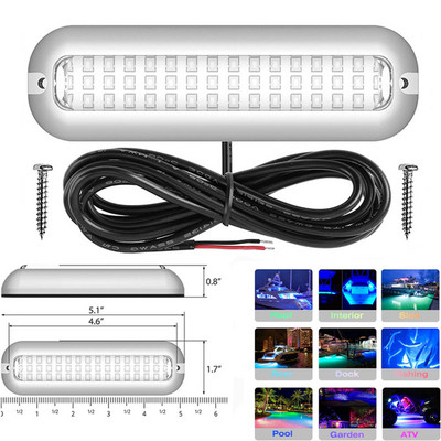 42LED jahtas zemūdens gaisma nerūsējošā tērauda jūras navigācijas gaisma IP68 ūdensizturīga jūras laivas lampa 80 W jahtas laivas piederumi