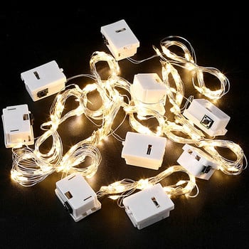 10X Led Χάλκινο σύρμα Fairy Lights Μπαταρία LED String Lights Party Γάμος Χριστουγεννιάτικη διακόσμηση εσωτερικού χώρου Φωτάκια γιρλάντα DIY Navidad