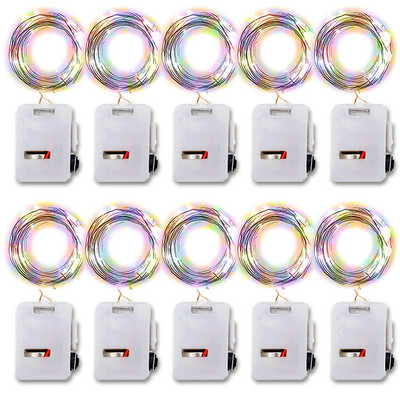 10 X led vara stieples pasaku gaismas akumulators LED stīgu gaismas ballītes kāzas iekštelpās, Ziemassvētku rotājumi, vītnes gaismas, DIY, Navidad