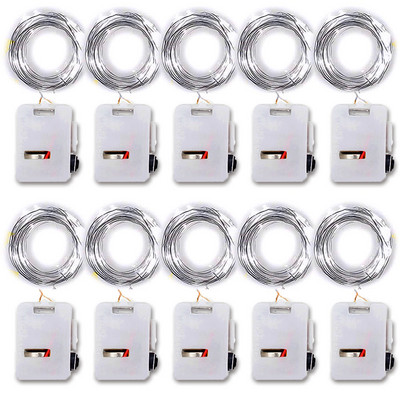 10 X led vara stieples pasaku gaismas akumulators LED stīgu gaismas ballītes kāzas iekštelpās, Ziemassvētku rotājumi, vītnes gaismas, DIY, Navidad