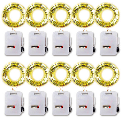 10 X led vara stieples pasaku gaismas akumulators LED stīgu gaismas ballītes kāzas iekštelpās, Ziemassvētku rotājumi, vītnes gaismas, DIY, Navidad