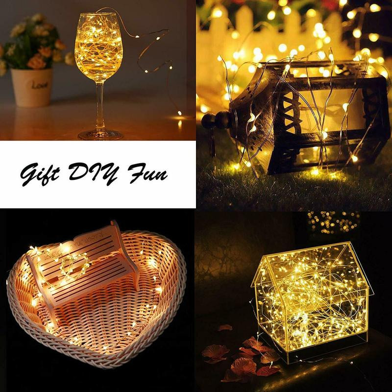 Svjetla za vinske boce na solarni pogon 10 20 LED svjetiljke od bakrenog pluta Mini bakrene svjetiljke za vinske boce s dekoracijom od pluta Vjenčanje