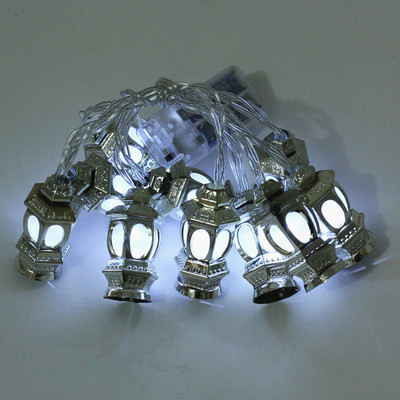 Ramadano dekoracijos Mėnulio žvaigždės LED lemputė Eid Mubarako šviesos styginiai namų islamo musulmonų Hajj Kareem Eid Al Adha žibintų dekoravimui