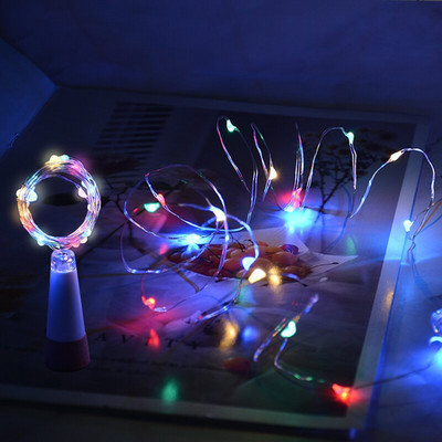 LED vīna pudeļu apgaismojums ar korķi, USB uzlādējams vīna pudeļu apgaismojums 2M 20 LED korķa gaismas vara stieple DIY zvaigžņotās pasaku gaismas