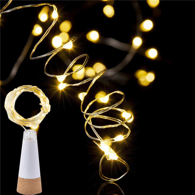 LED vīna pudeļu apgaismojums ar korķi, USB uzlādējams vīna pudeļu apgaismojums 2M 20 LED korķa gaismas vara stieple DIY zvaigžņotās pasaku gaismas