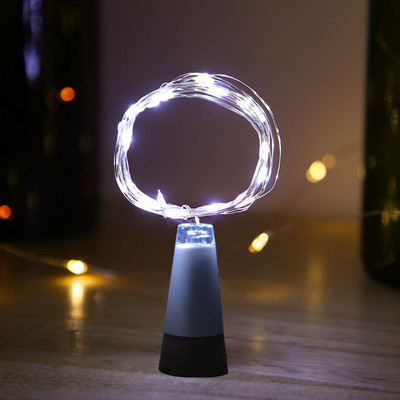 LED vīna pudeļu apgaismojums ar korķi, USB uzlādējams vīna pudeļu apgaismojums 2M 20 LED korķa gaismas vara stieple DIY zvaigžņotās pasaku gaismas